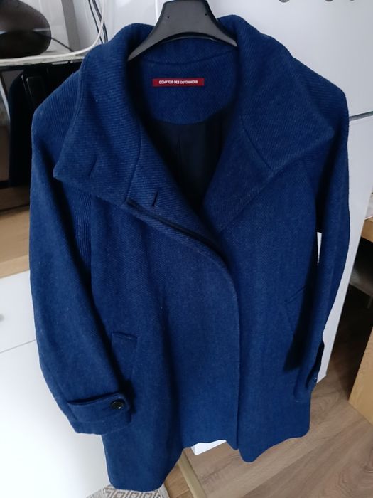 Palton albastru cu negru de lanita