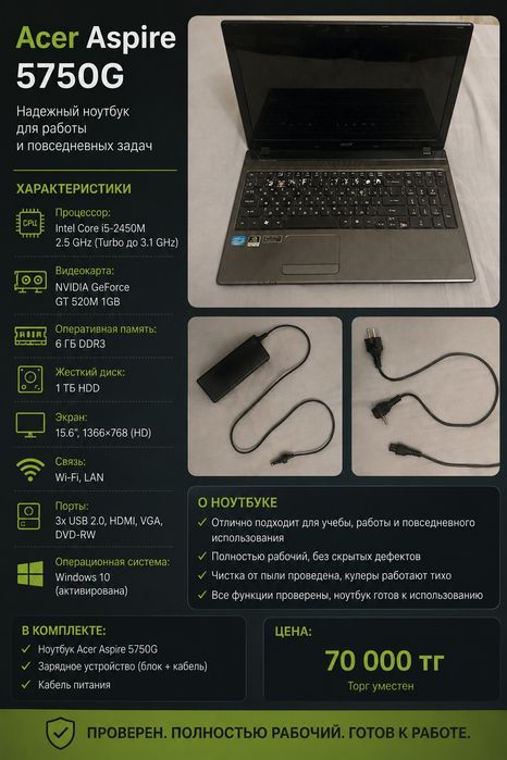 Acer aspire 5750g