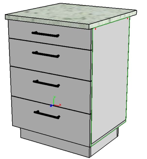 Тумба с щиками, 600 для кухни. Создам проект с присадкой.