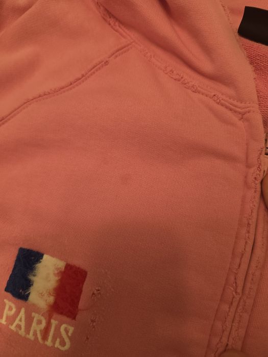 Balenciaga Polo Zip Up Pink Distressed