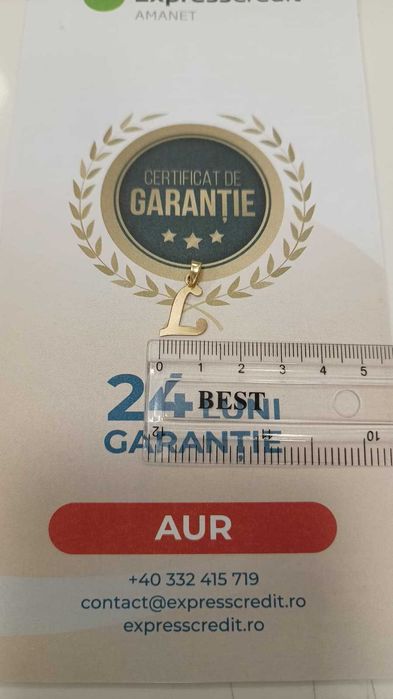 [AG24 Harlau B.45751.1] Pandantiv aur 14k 0.79gr -Garantie 2 ani!