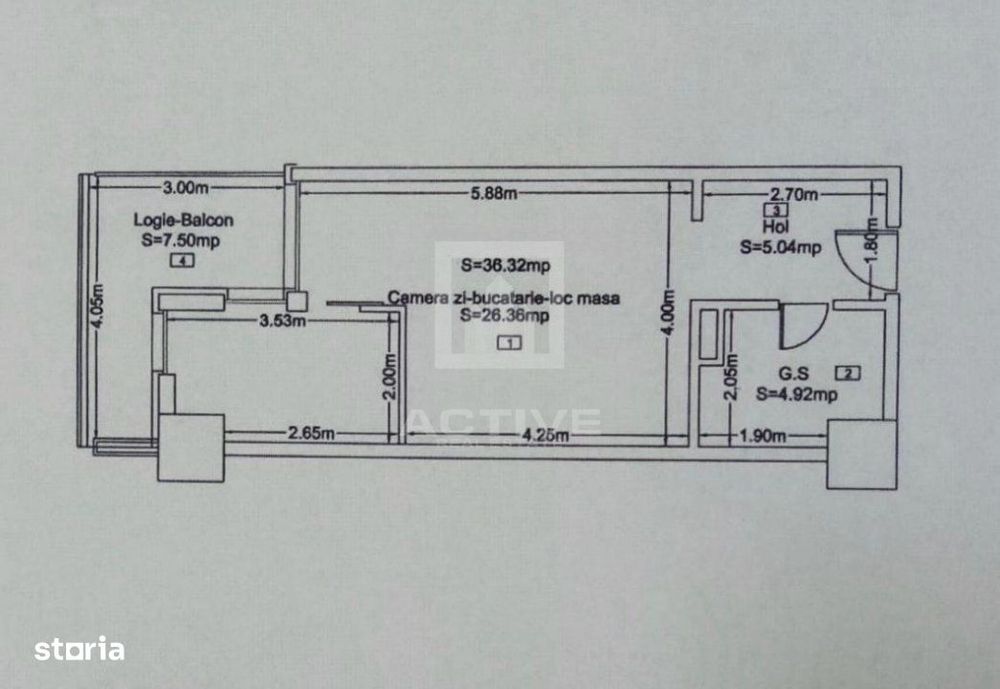 Apartament 1 camera || West Side