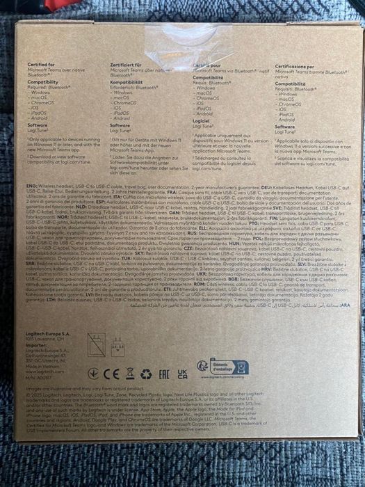 Нашуники Logitech Zone Wireless 2