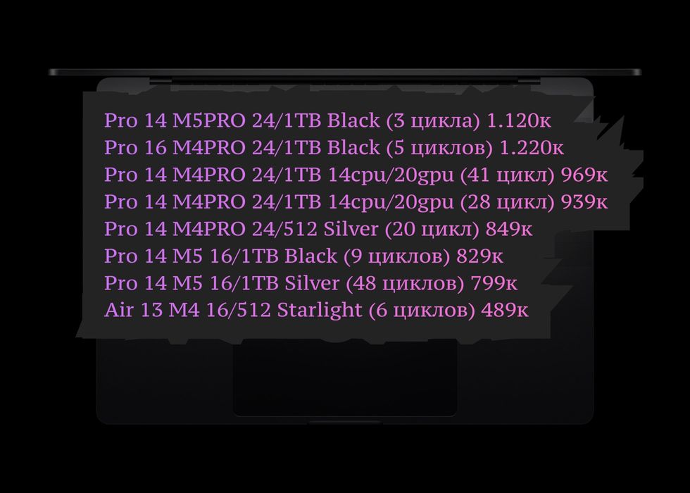 Apple MacBook Pro Air M3/M4/M5 новые/гарантия