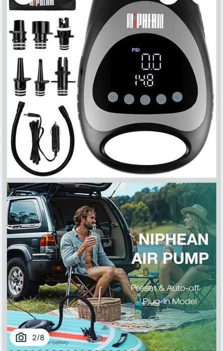 Pompa Aer SUP caiac saltea barcă start,geanta plina de accesorii nouă