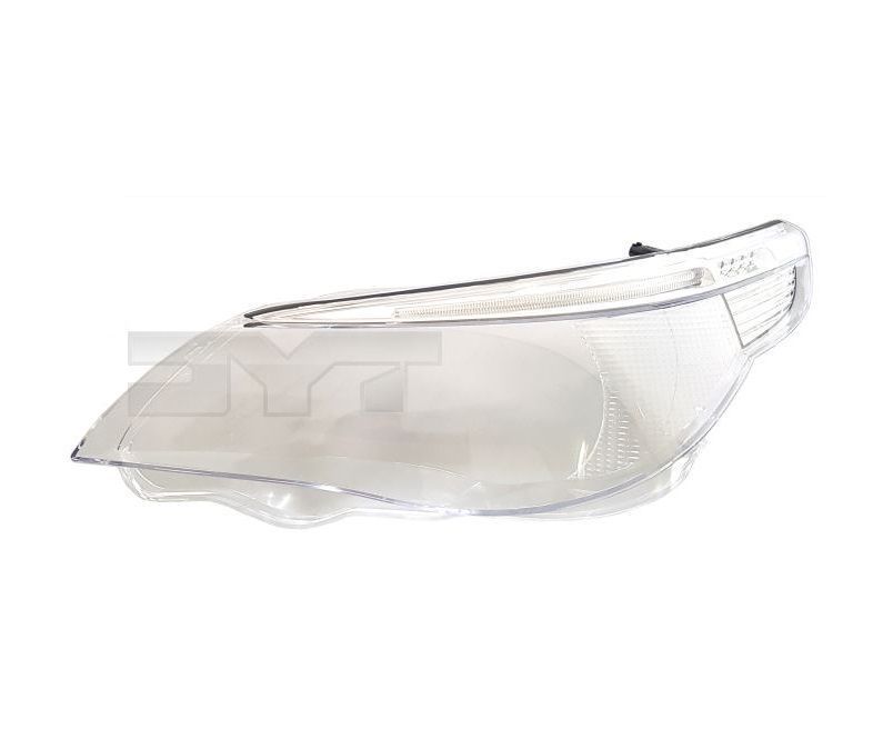 Dispersor far, geam BMW Seria 5 (E60/E61), 06.2003-03.2007, TYC, fata, partea stanga, pt far xenon; din plastic