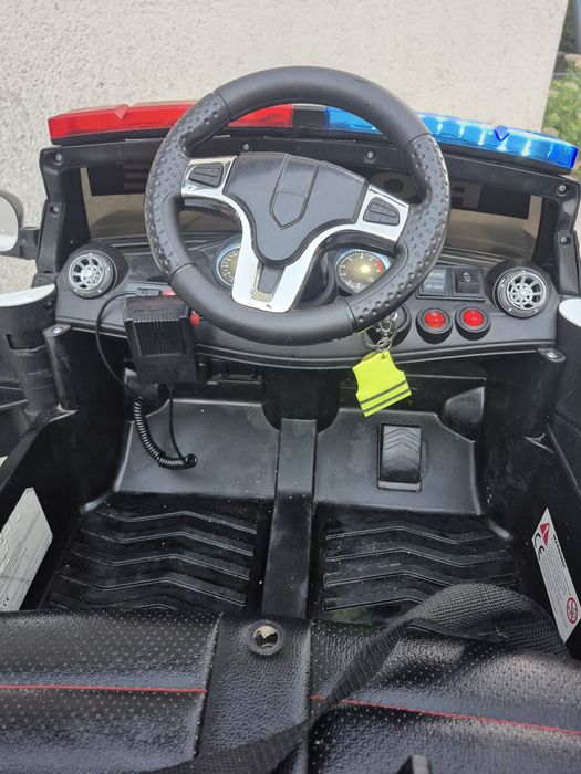 Mașină electrică de poliție pentru copii – 12V, două motoare, telecoma