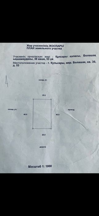 Болашактан жер сатылады