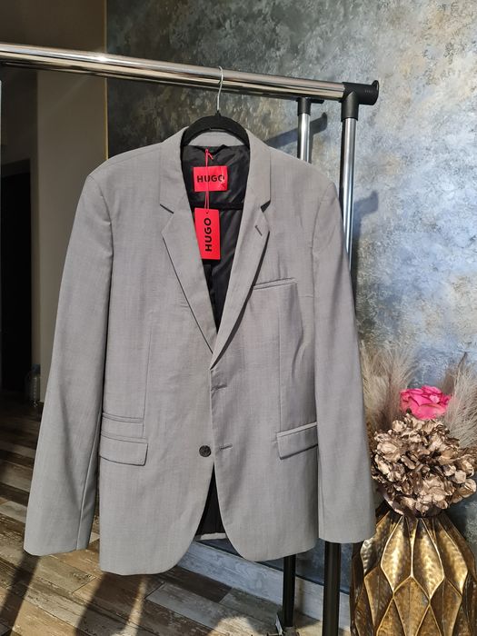Sacou Original Hugo gri marime 52 Hugo Boss Nou cu eticheta,100% wool