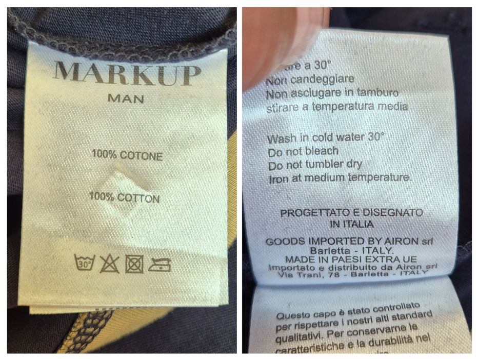 Tricou de bărbați MarkUp (Fine Cotton) Design Italian - M
