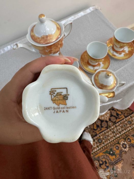 Японский чайный сервиз 24KT Gold Collection, фарфор с позолотой