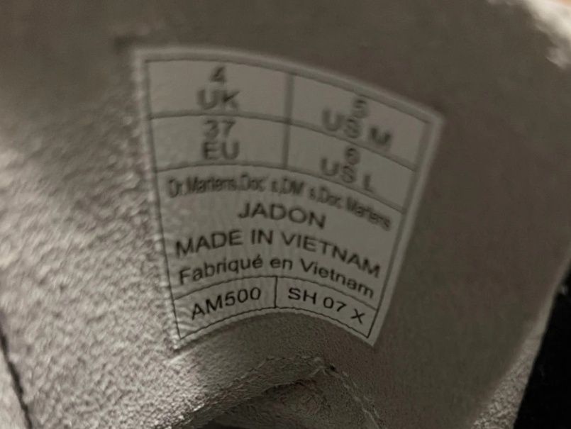 Ghete cu platformă Dr. Martens Jadon Alb 37 Unisex