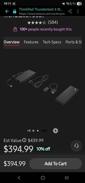 ThinkPad Thunderbolt 4 Workstation Dock