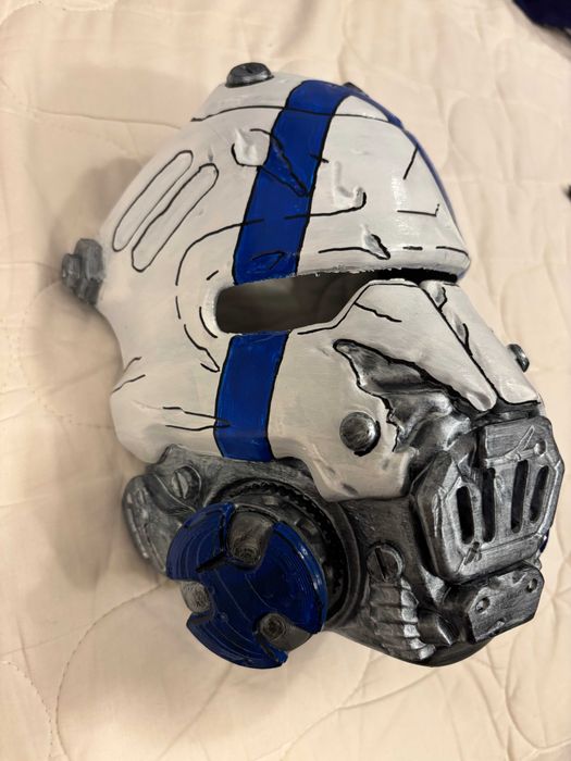 Ripper Mask from Borderlands 4 - Masca Cosplay Replica Albastru