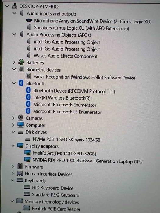 Dell PRO MAX 16 Plus 16"4K Ultra 7 265HX NVIDIA RTX PRO A1000 8GB 64/1