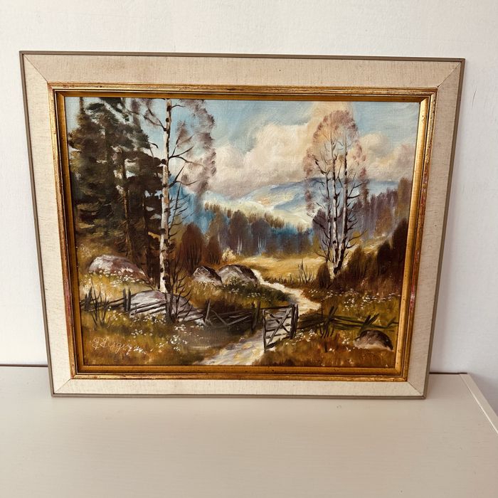 Маслена картина – планински пейзаж