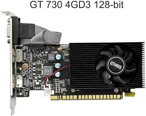 QTHREE GT 730 4GB DDR3 128-bit Dual HDMI Low Profile