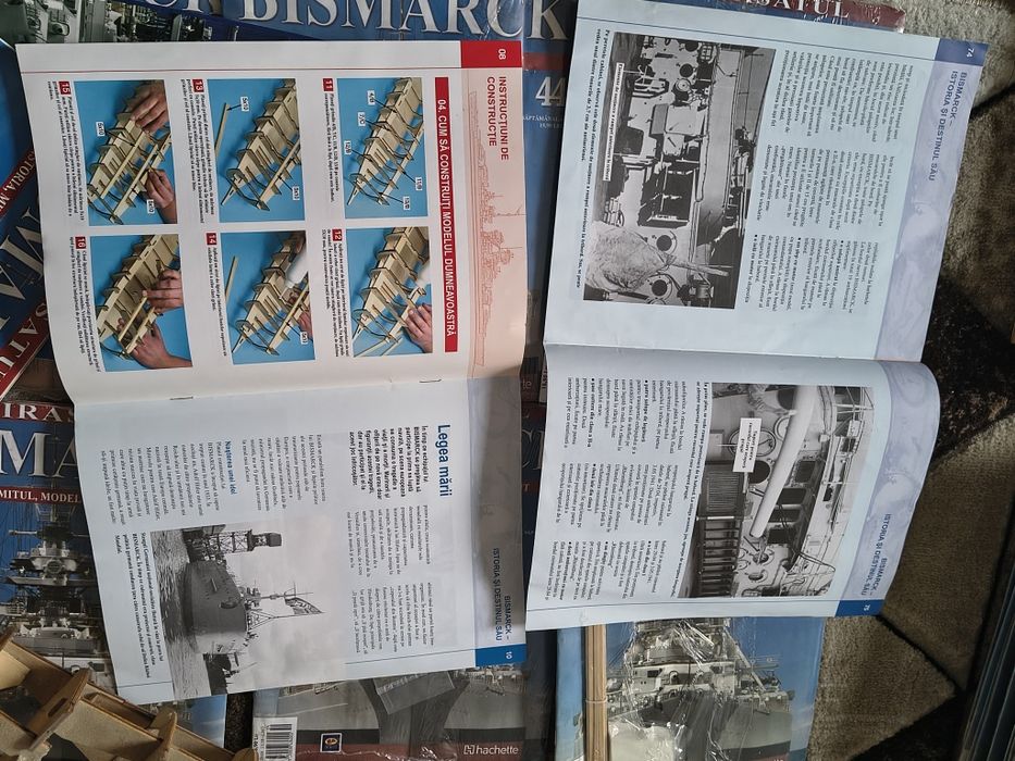 Colecție macheta bismarck fascicule sigilate și scheletul inceput