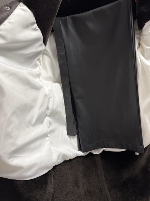 Куртка со вставками, воротник норка