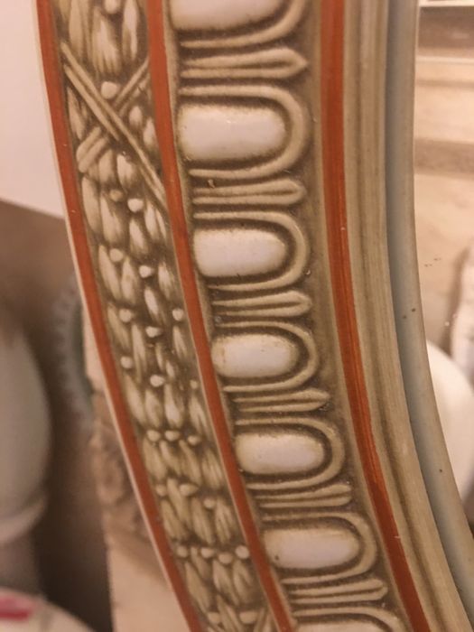 Vintage/ Mid Century Italian oglinda ovala ceramica