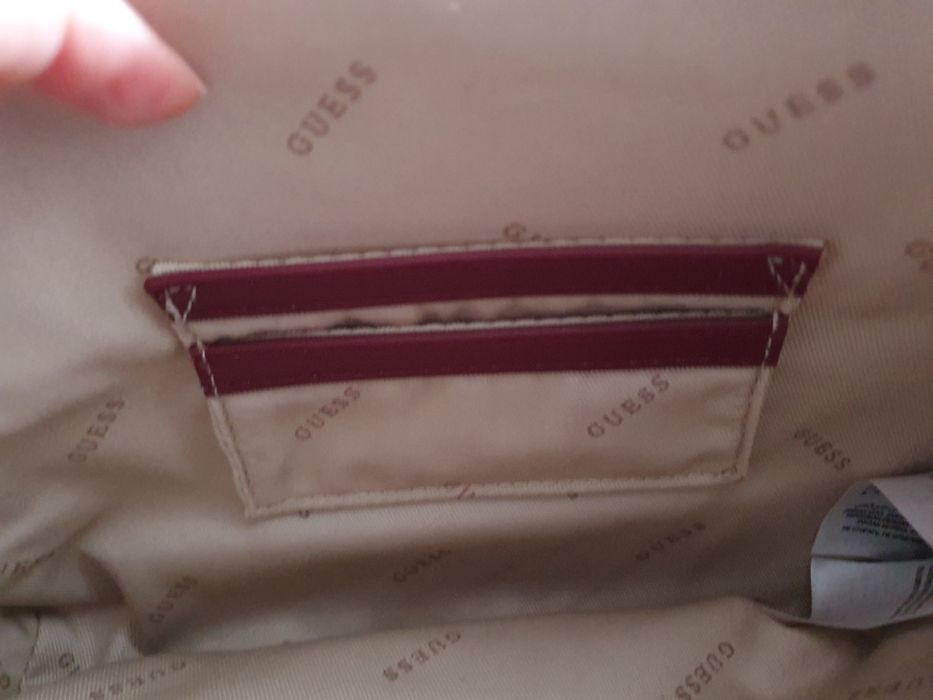 Geanta Guess Hensley negru/bordo