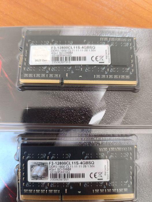 Оперативная память на ноутбук