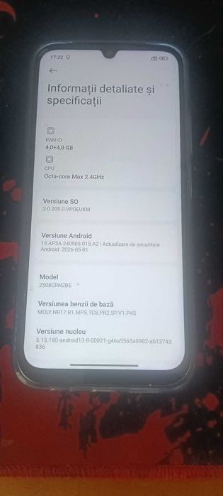 : Xiaomi Redmi 15C 5G (HyperOS / Android 15) – 128GB Stocare / 8GB RAM – Ca Nou