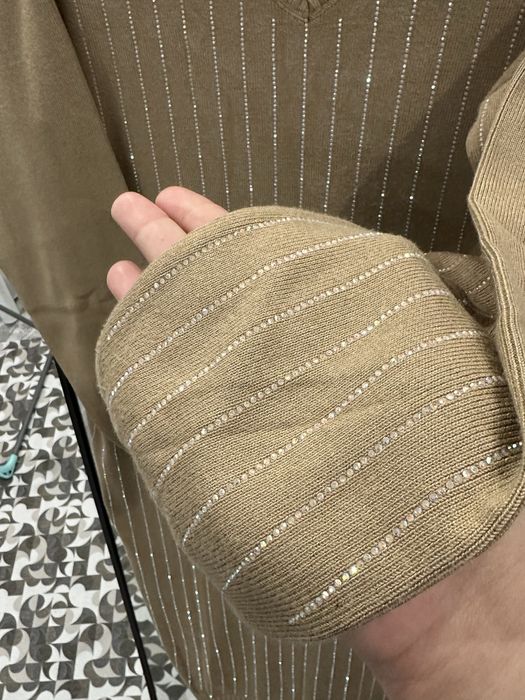 Теплое трикотажное платье