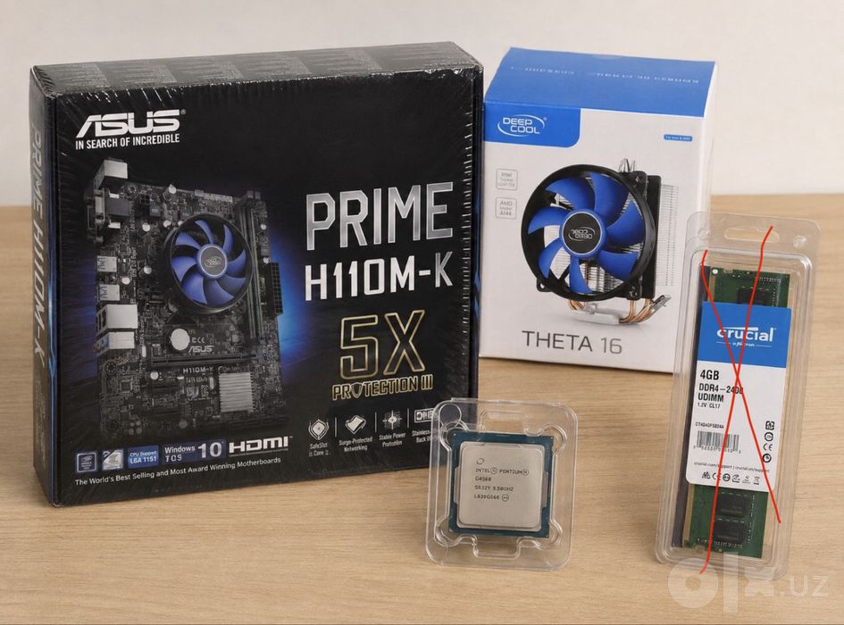 Материнская плата ddr4 с Процессором и видеокарта доставка BTS почтой
