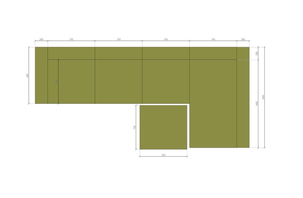 Canapea modulara verde smarald RelaxMob