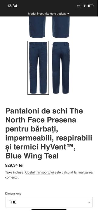 Pantaloni schi ski The North Face