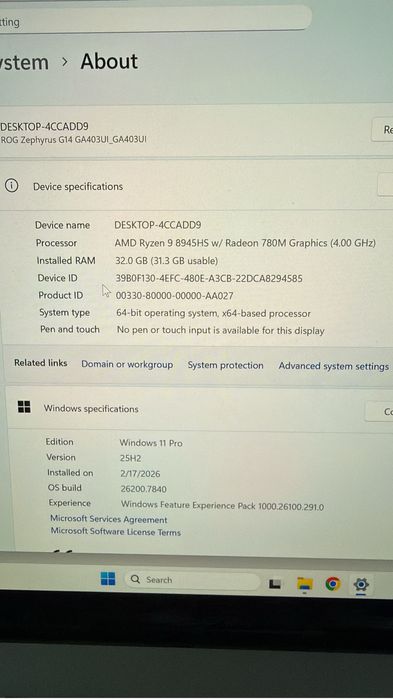 Asus Zephyrus G14 RTX 4070 32GB RAM