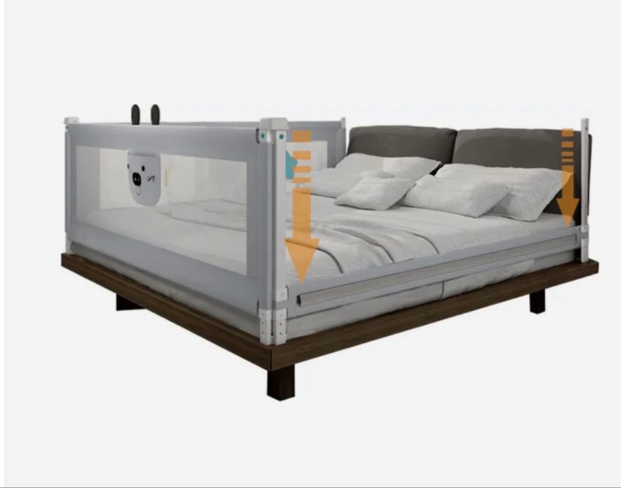 Set de bariere de protectie culisante pt pat 180x200