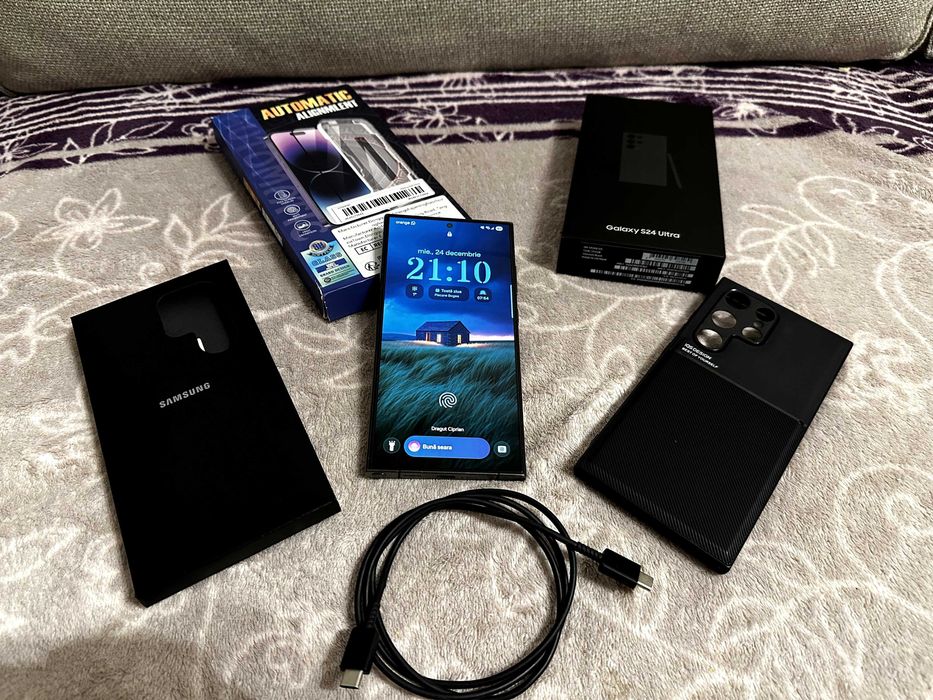 SAMSUNG S24 ULTRA, Titanium, 512GB Întreținut Full Box + Bonus
