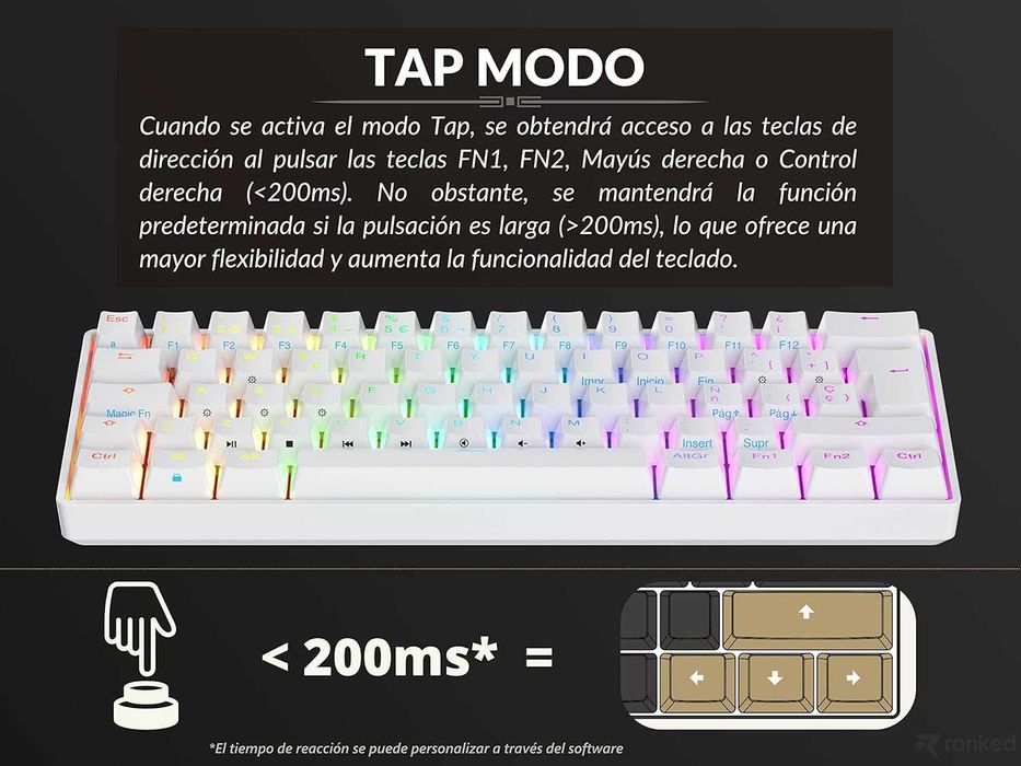 Tastatura Mecanica Gaming Ranked S60 Supernova 60% Hot Swap PC/MAC ES