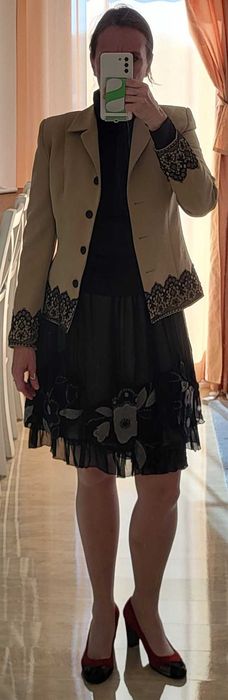 Sacou bej, office-elegant, marimea 38-S/M, Marca Mathilde