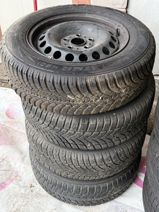 4 jante de tabla 5x112 si anvelope de iarna 195/65/15
