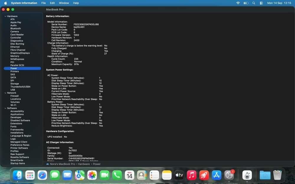 MacBook Pro 13" 2022  M2 | 8GB RAM | 512GB SSD | 91% Battery Health, Space gray
