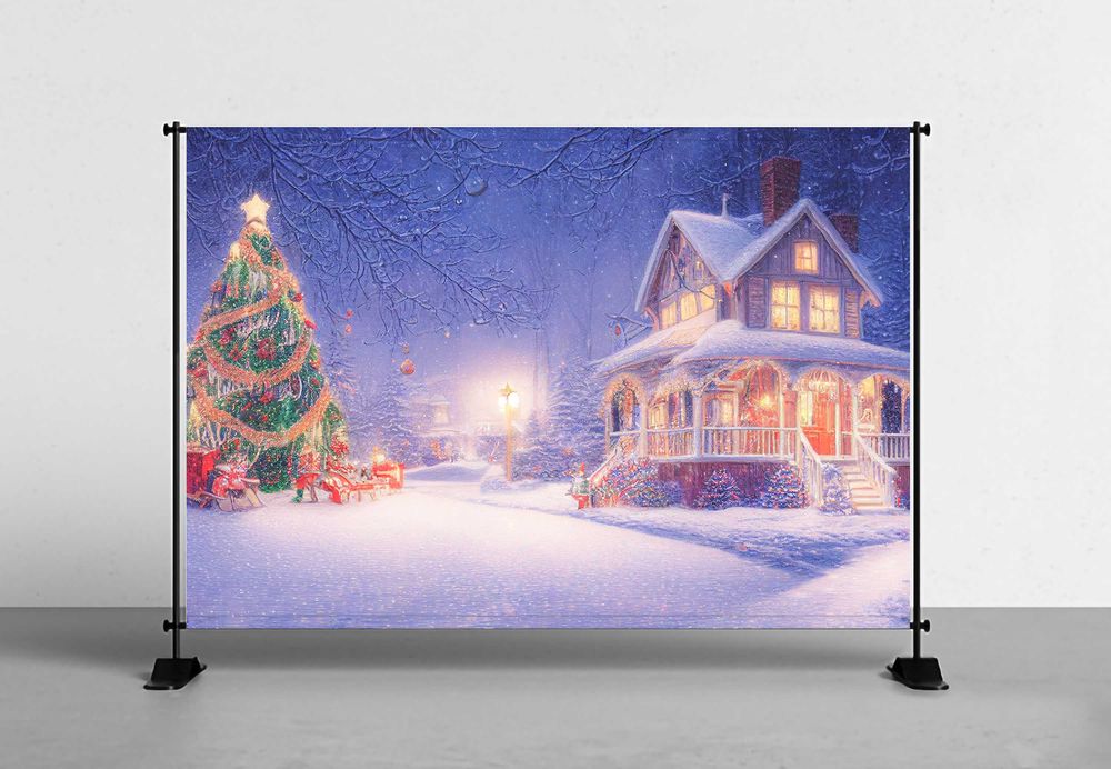 Fundal Foto Textil - Personalizat - Tematica Craciun 2025