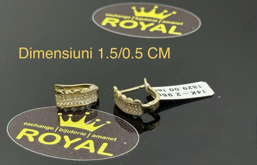 Bijuteria ROYAL : Cercei AUR 14K / 2.96 GR