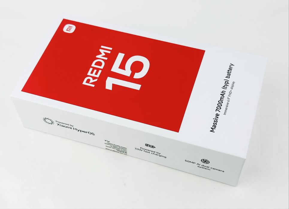 НОВ! Xiaomi Redmi 15 128GB 6RAM Black / Gray 2г. Гаранция!