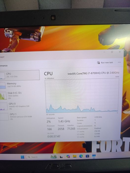 Laptop impecabil gaming Asus GL552V Intel i7 6700hq gtx 950 4gm