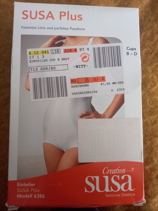 Боди без банели Susa чашка B-D НОВО