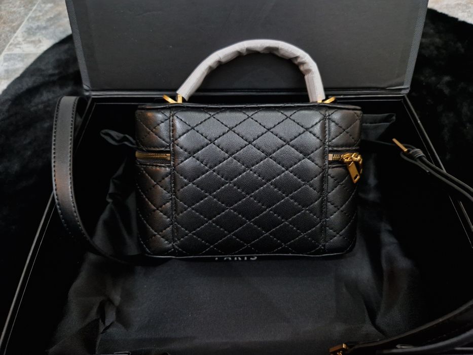 Saint Laurent Gaby Vanity Bag in Lambskin Black