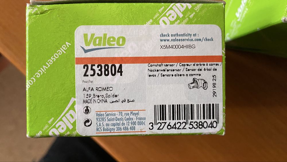 Valeo Set 2 senzori pozitie ax cu came