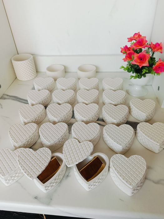 Продам красивый сердечка шкатулки из гипса