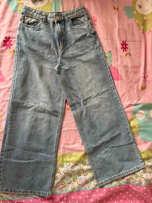 Детски дънки, широк модел, размер 158