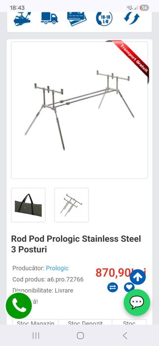 Vand rod pod prologic inox