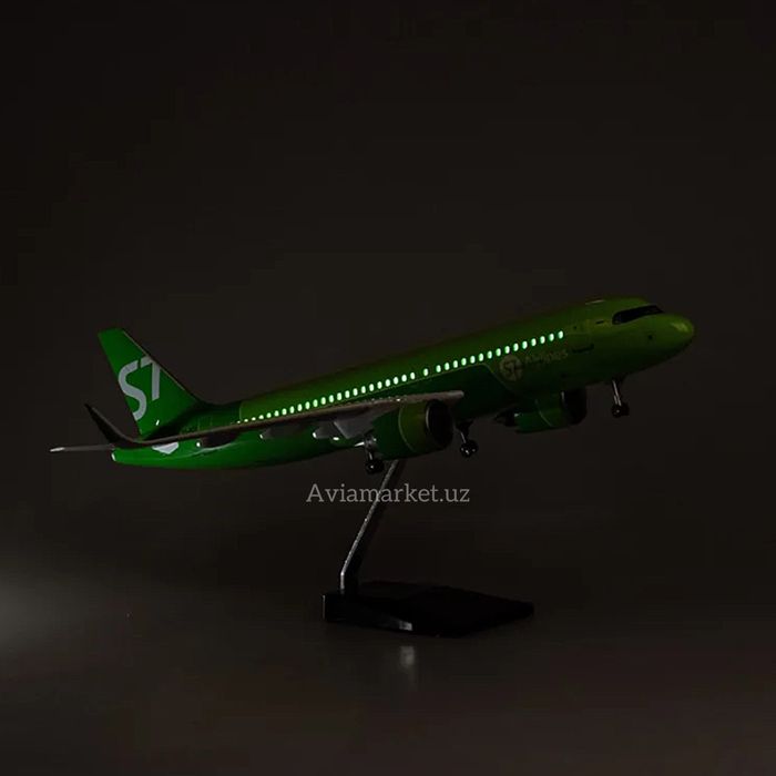 Самолет AIRBUS-A320 Neo S7-Airlines с Led подсветкой отличный подарок