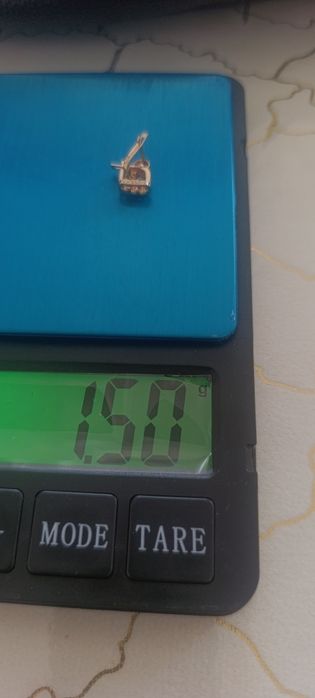 Детские золотые серьги, Месика проба 585, вес 1,50 гр